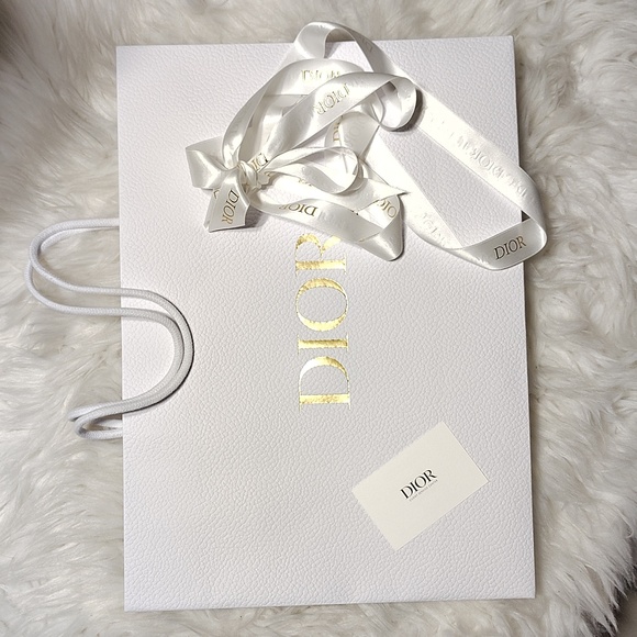 16"X12" Dior shopping bag and ribbon - Picture 1 of 5